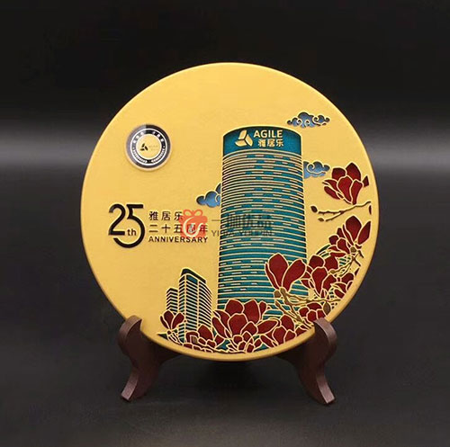 雅琅晶水晶摆盘礼品 纪念品